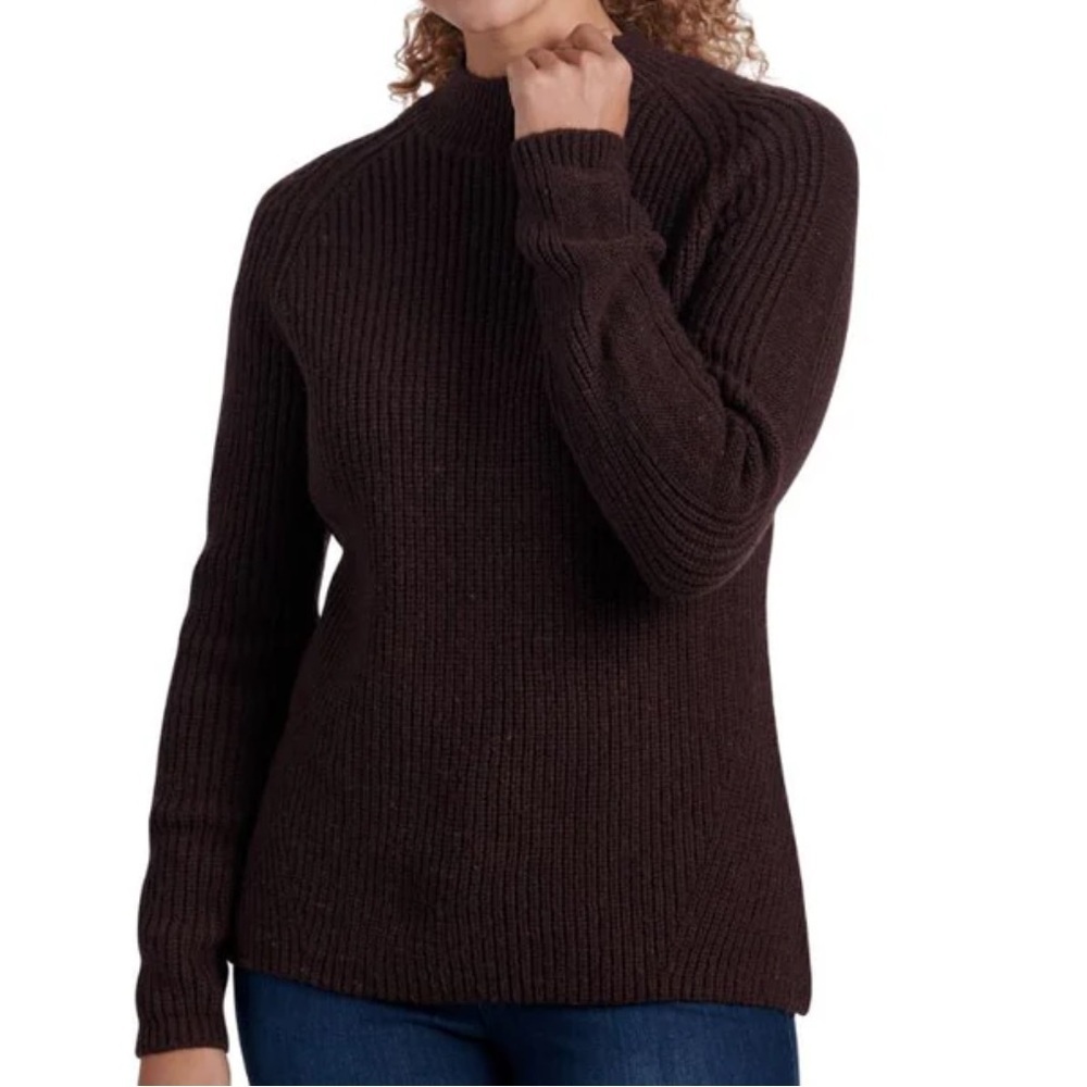 Kuhl Ida Sweater Wool Blend Long Sleeve Pullover Brown 4426 Women's Size XS
